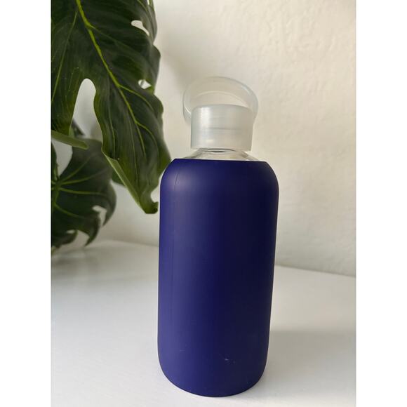 BKR Boss Opaque Purple Navy Blue 16 Oz Glass Water Bottle Silicone Sleeve - Picture 4 of 9